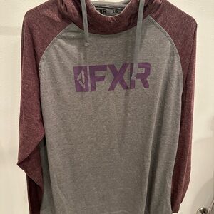 FXR Women's Gray and Purple Hoodie Top